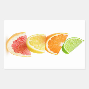 Citrus slices pyramid sticker