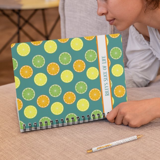 Citrus Slices Teal Blue Notebook (Creator Uploaded)