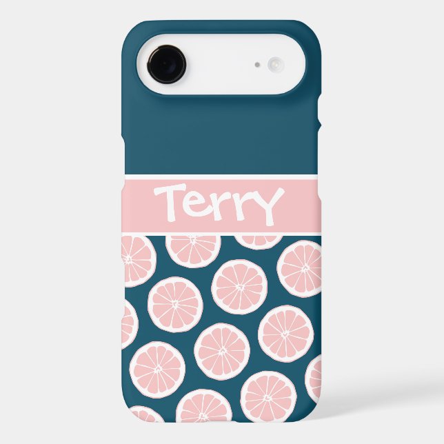 Citrus Slices with Personalized Nameplate Case-Mate iPhone Case (Back)