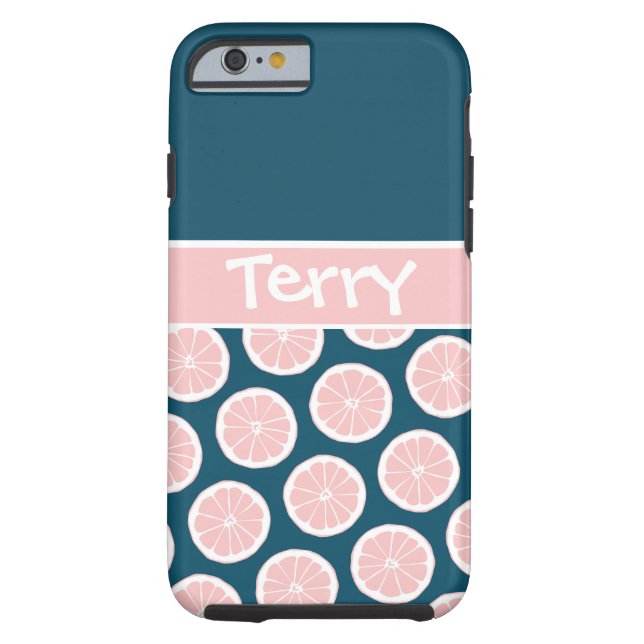 Citrus Slices with Personalized Nameplate Case-Mate iPhone Case (Back)