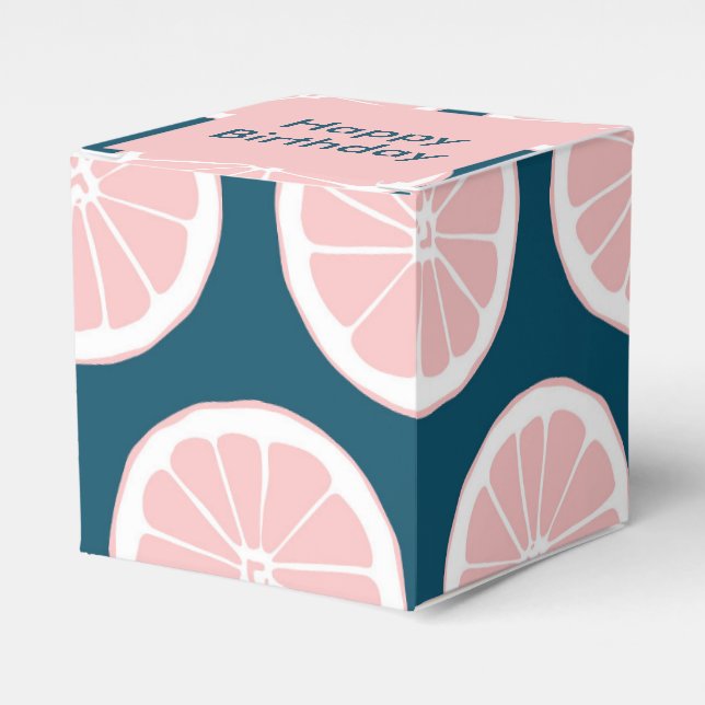 Citrus Slices with Personalized Nameplate Favor Box (Front Side)