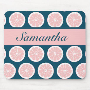 Citrus Slices with Personalized Nameplate Mouse Pad