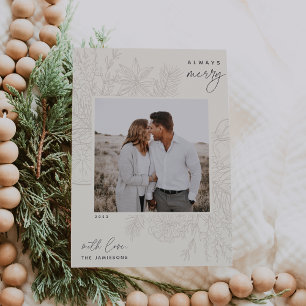 Citrus & Spice Always Merry Photo Holiday Card