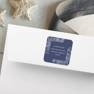 Citrus & Spice   Holiday Return Address Square Sticker