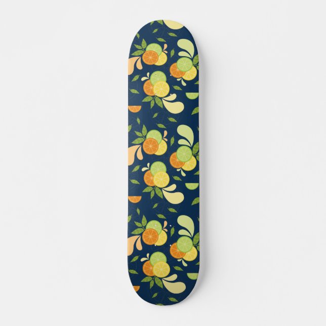 Citrus Splash Illustration Skateboard (Front)