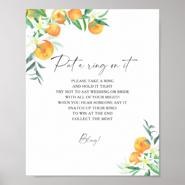 Citrus - spring put a ring on it game poster (Front)