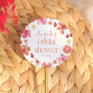 Citrus Summer Bridal Shower Classic Round Sticker