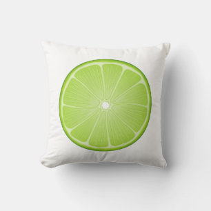 Citrus Summer Lime Throw Pillow