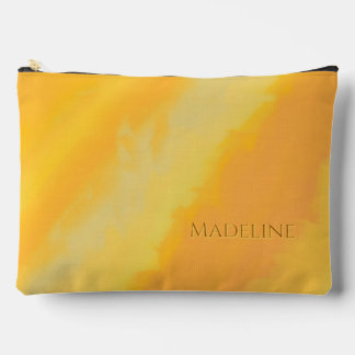 Citrus Sunny Orange Watercolor Accessory Pouch