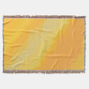 Citrus Sunny Orange Watercolor Throw Blanket