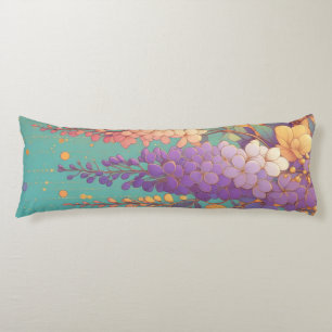 Citrus Sunset Wisteria Body Pillow