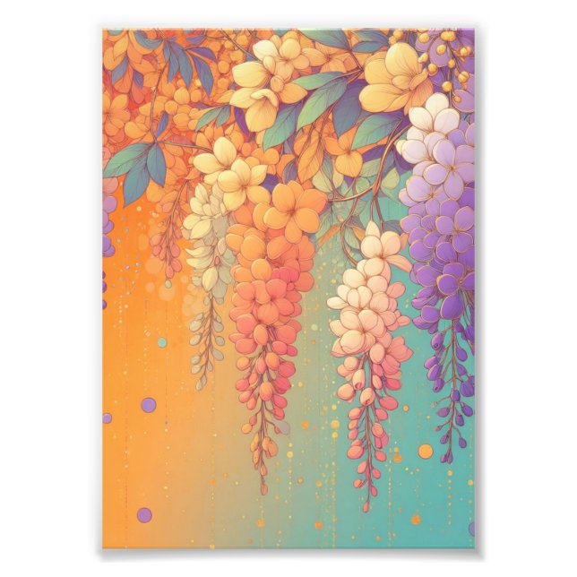 Citrus Sunset Wisteria Photo Print (Front)