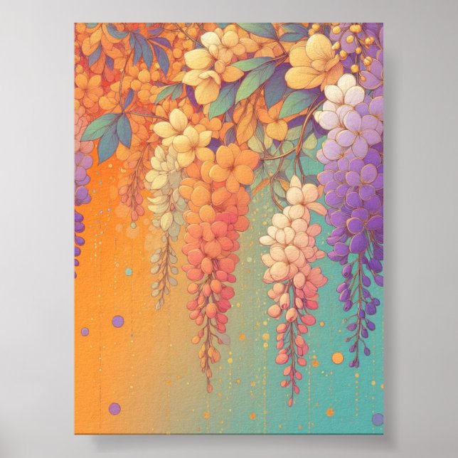 Citrus Sunset Wisteria Poster (Front)