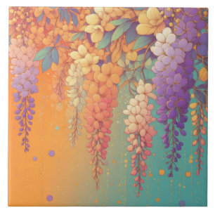 Citrus Sunset Wisteria Tile