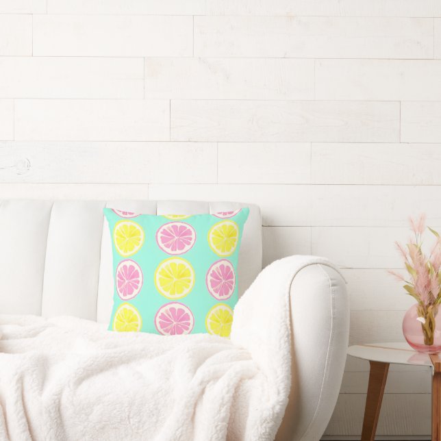 Citrus Symphony Throw Pillow (Couch)