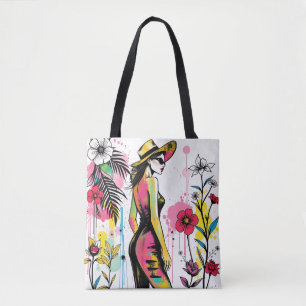 Citrus Teal Street Art Gallery illustration 🌟  Tote Bag
