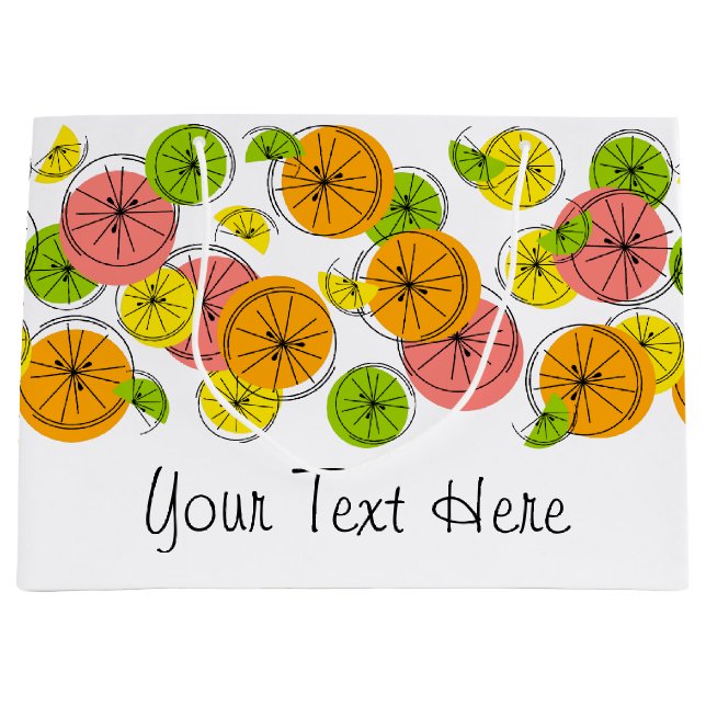 Citrus Text gift bag large (Front)