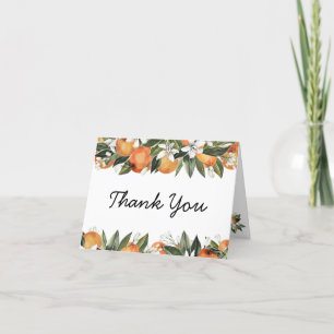 Citrus Thank You Cards Citrus Bridal Shower