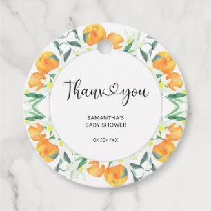 Citrus thank you  favour tags