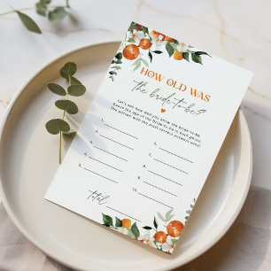 Citrus theme How old was the bride to be game