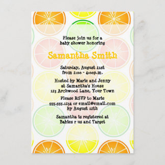 Citrus Themed Baby Shower Invitation
