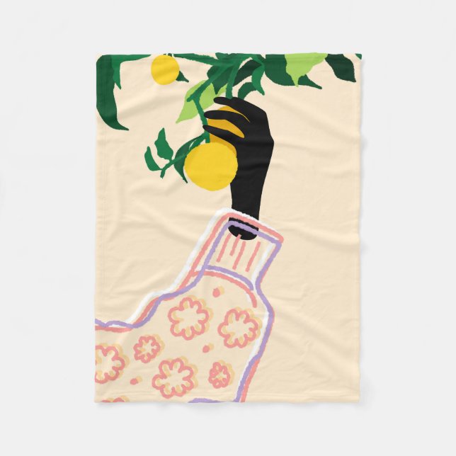 Citrus Touch Fleece Blanket (Front)