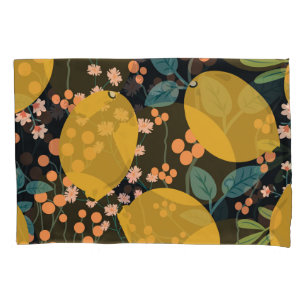 Citrus Tree Hand Drawn: Vintage Pillowcase