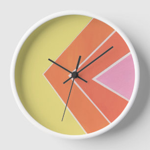 Citrus Triangles Clock