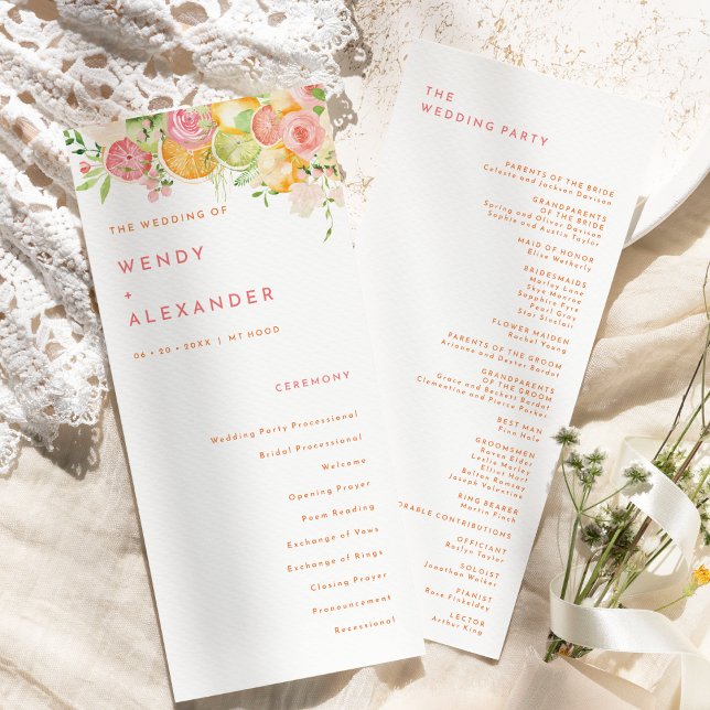 Citrus Watercolor Wedding Flat Program (Creator Uploaded)