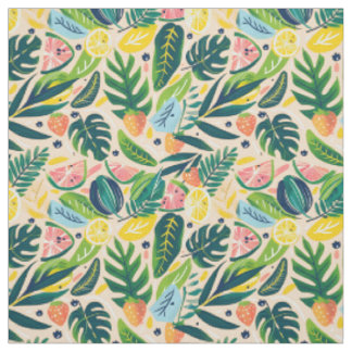 Citrus, Watermelon & Botanical Design Fabric