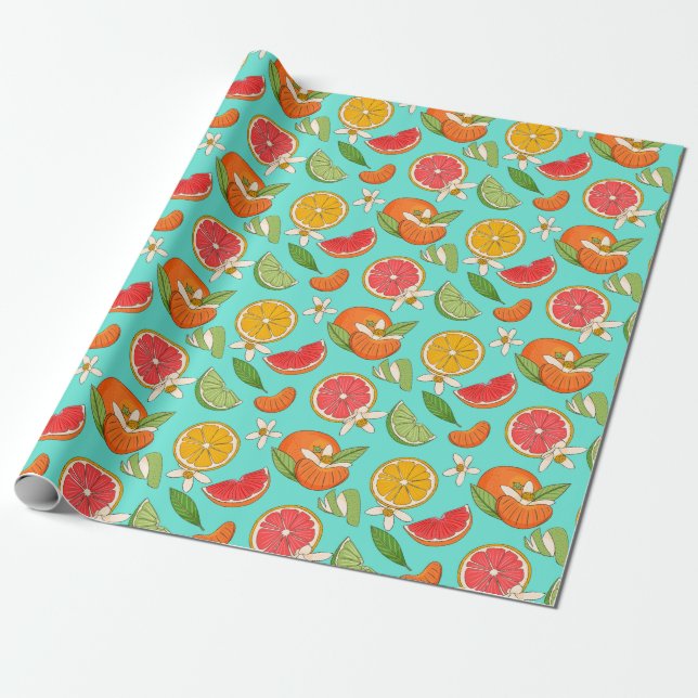 Citrus Wrapping Paper (Unrolled)