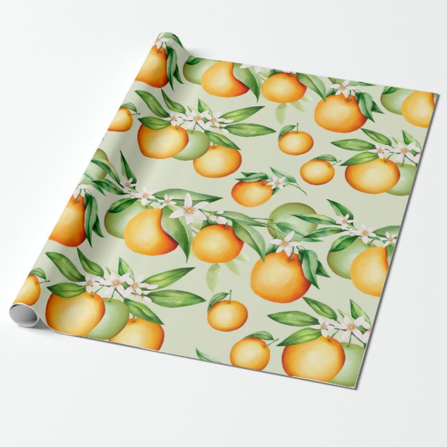 Citrus Wrapping Paper (Unrolled)
