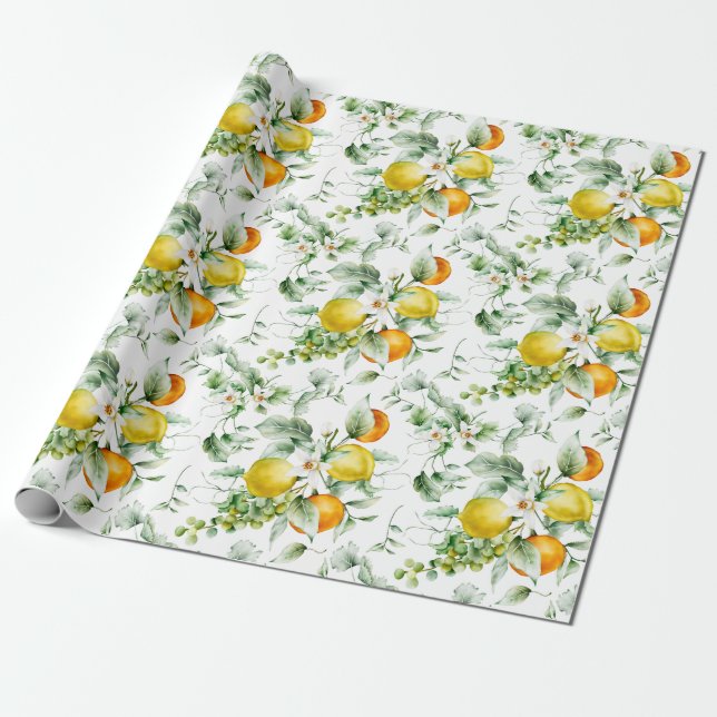 Citrus Wrapping Paper (Unrolled)