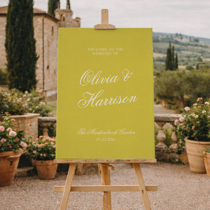 Citrus Yellow Island Old Money Welcome Sign