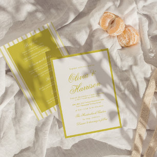 Citrus Yellow Old Money All In One Invitation
