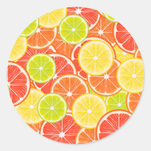 Citruses Classic Round Sticker