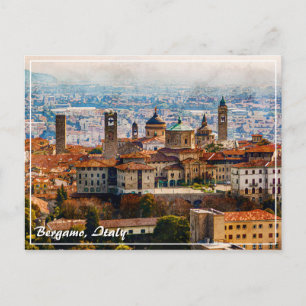Citta Alta in Bergamo, Italy Postcard