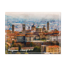 Citta Alta in Bergamo, Italy Postcard