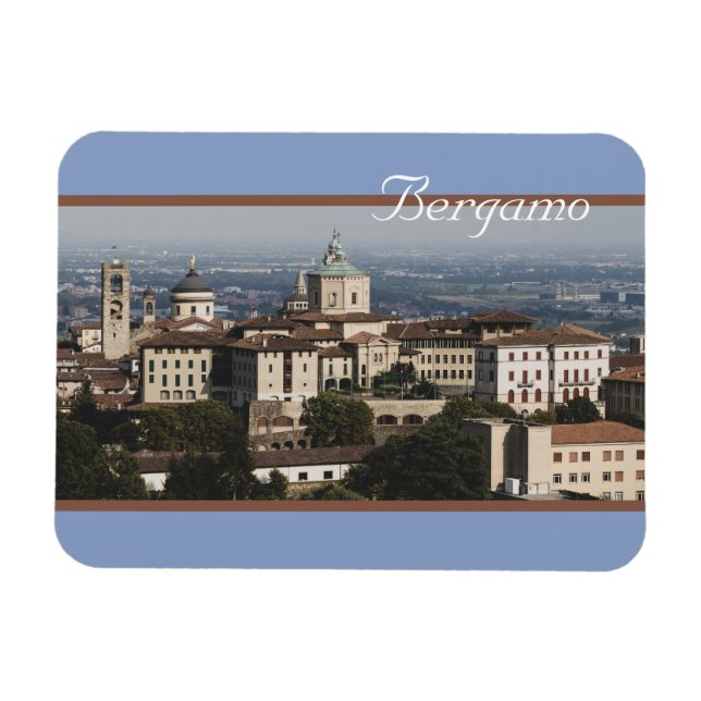 Città Alta Panorama, Bergamo, Italy Magnet (Horizontal)