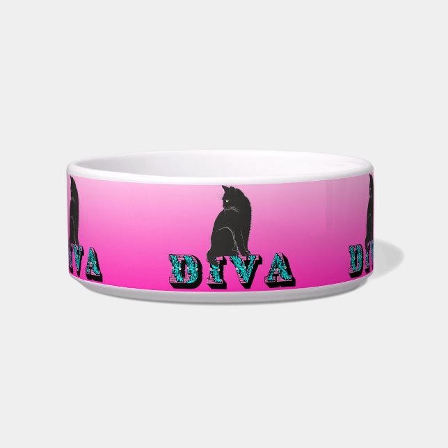 Citty Diva Black Cat Ceramics Bowl (Front)