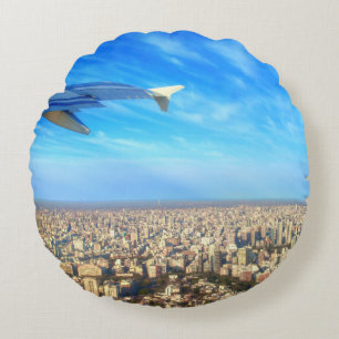 City airport Jorge Newbery AEP Round Pillow