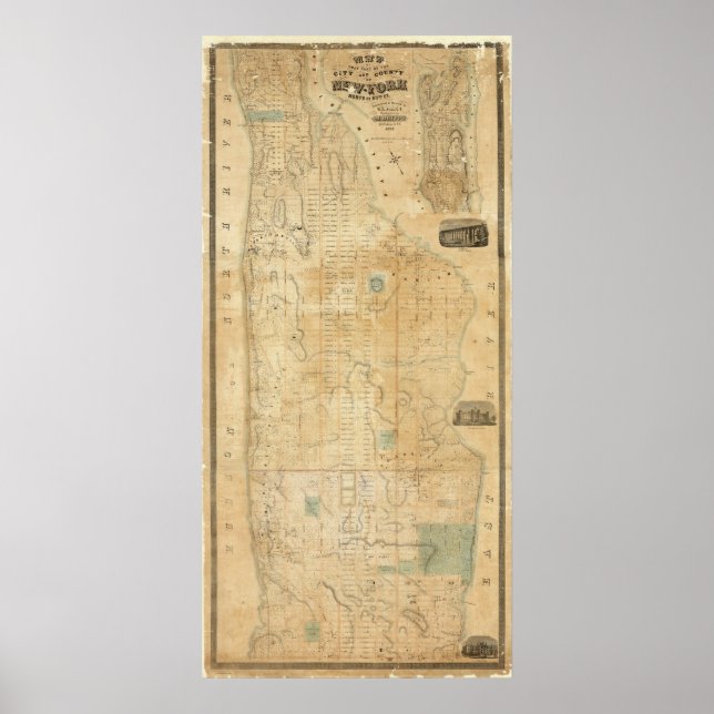 City And County Of New York North Of 50th St Poster (Front)