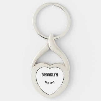 City and State Custom Location Keychain