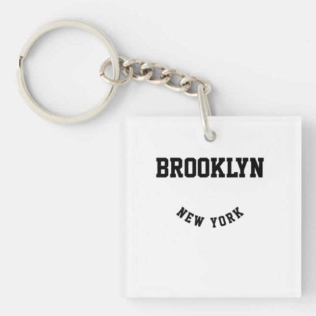 City and State Custom Location   Keychain (Front)