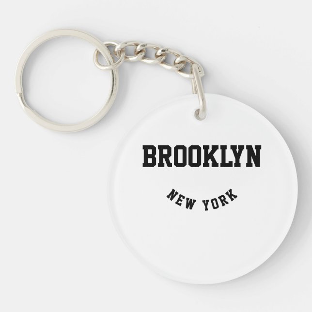 City and State Custom Location   Keychain (Front)