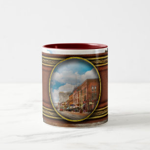 City - Arkansas - Main St 1925 Two-Tone Coffee Mug