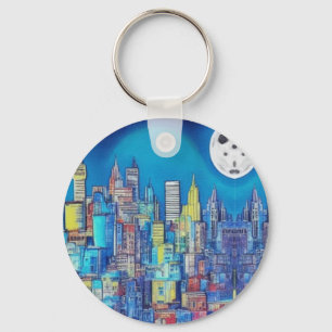city at night A.I. work just for you.  Keychain