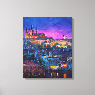 City at night canvas print