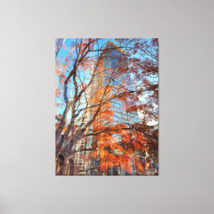 City Autumn Abstract Canvas Print