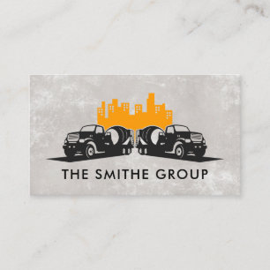 City Background   Cement Trucks Business Card